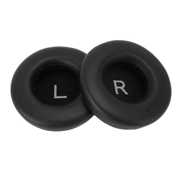 1 par headset ørepuder PU læder blød svamp tykke fleksible glatte ørepuder til headset reparation udskiftning sort