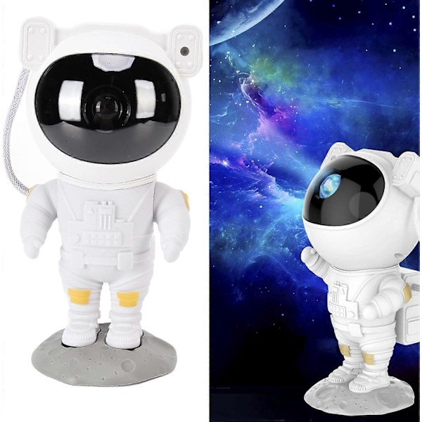 2025 Lämplig Astronaut LED Stjärnprojektor, 3D Stjärnprojektor Lampa LED Atmosfärisk Nattlampa Astronaut Projektor med Inomhus Sovrumsinredning