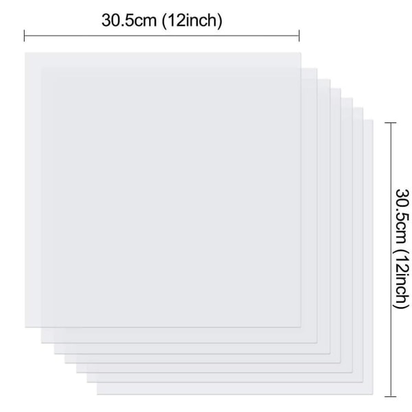 10 stk 7mil Blanke Stencilark, 12 x 12 tommer Mylar Mal Stencilmateriale for Cricut & Silhouette Maskiner