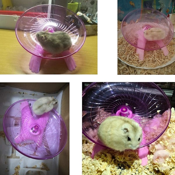 Hamster Flygande TeFat Tyst Löphjul för Gerbil Råtta Mus Igelkott Små Djur