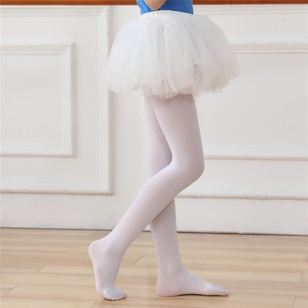 Valkoiset Lapset Tytöt Velvet Balettihousut Tanssisukat Mikrokuituiset sukat Professional Dance Leggingsit S