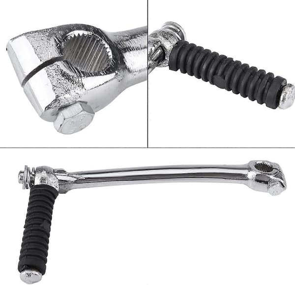 Motorcykel Motorstartgreb Folds Back Start Leverstarter Greb Rustfrit Stål Kick Start Starter Greb Til 70cc 110cc 125cc (1 stk, Sort)