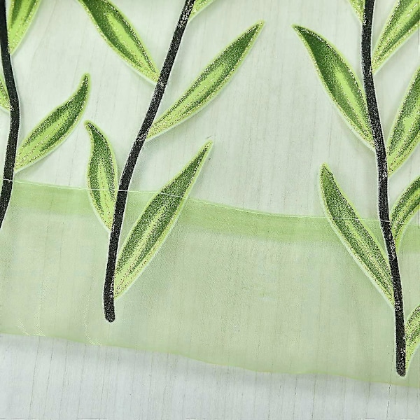 Willow Voile Tyll Rom Vindusgardin Skjær Voile Panel Draperier Gardin 100 cm x 200 cm L (Grønn B)