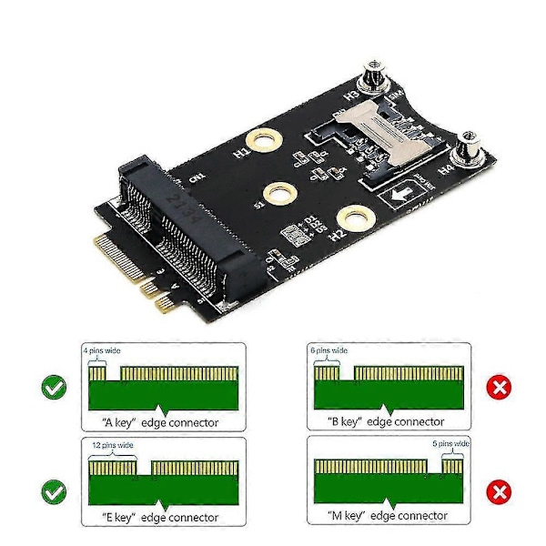 M.2 Wifi Adapter Mini Pcie Trådløst Netværkskort Til M2 Ngff Key A+e Wifi Kort Raiser Med Slot