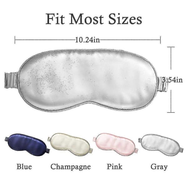 Dww-2-delad Sovmask för Kvinnor med Justerbara Elastiska Band, Dubbelsidig Sovmask (silver)