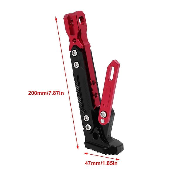 Motorcykelram Horizonfäste Aluminiumlegering Justerbart Sidostöd B0503 (Röd)