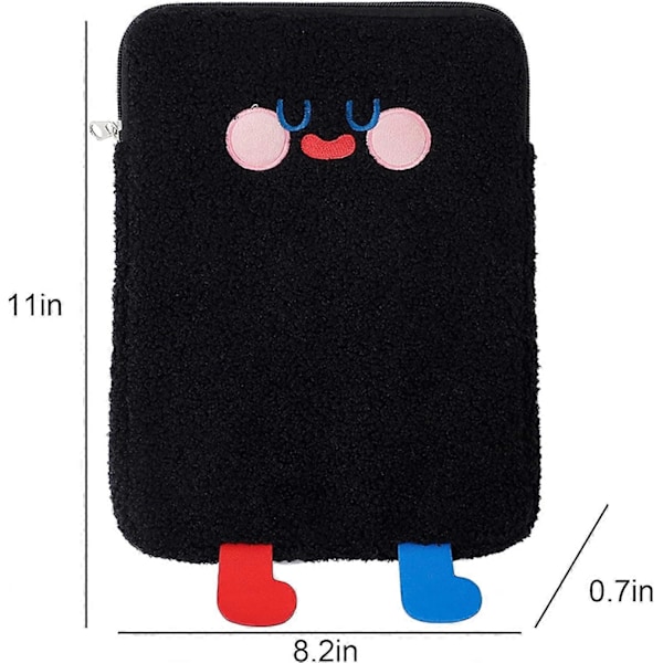 9-11 tum Plysch Söt Kanin Laptopfodral Väska iPad Skyddsfodral Tabletöverdrag Notebook Förvaringsväska för Kvinnor Flickor