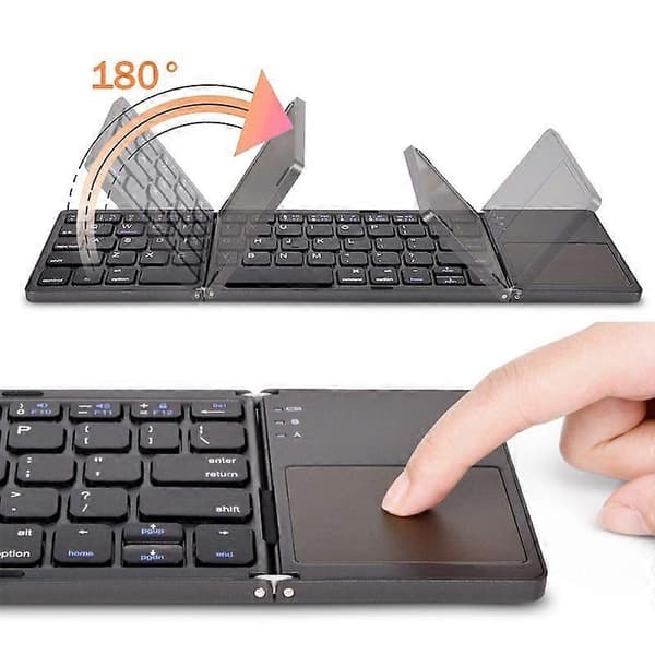 Trådløst Sammenleggbart Tastatur Bluetooth-tastatur Med Touchpad For Windows, Android, IOS, Telefon, Multifunksjonsknapp Mini-tastatur