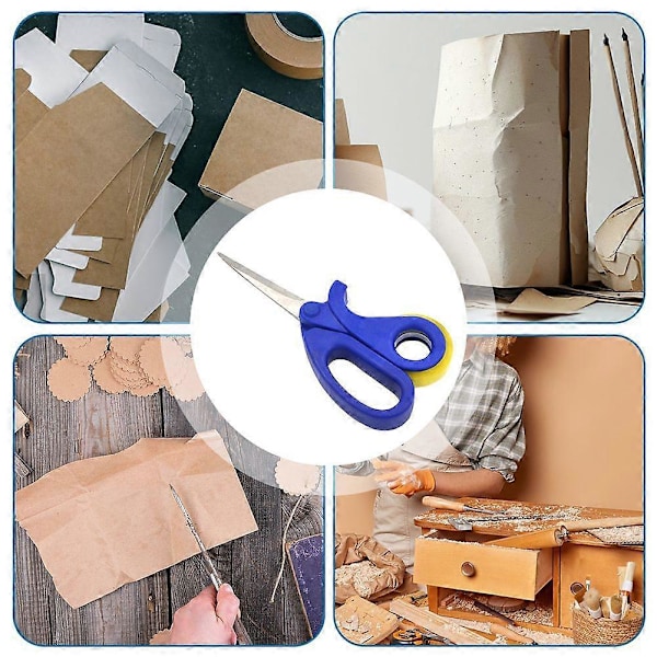 2 i 1 Gavepapir Saks Stor Saks med Tape Dispenser Allsidig Papirrull Kutter for Kontor