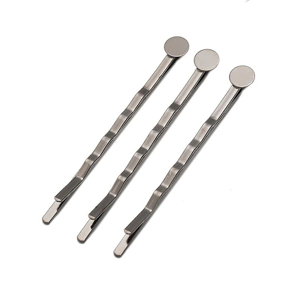 20 st 6-12 mm Runda platta hårklämmor tomma infattning basinställning bricka för DIY handgjorda hårnålar smycken tillbehör gör-det-själv-tillbehör