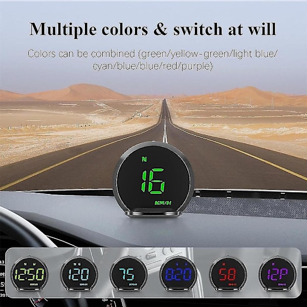 G13 Bil GPS Head-up Display Hud Speedometer Digitalt Ur Hd Head-up Universal