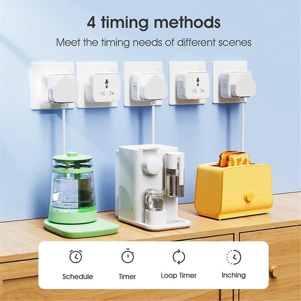 WiFi Smart Socket Universalplugg APP-kontroller Röststyrning Timer 2.4G Trådlös Plugg Switch US-plugg