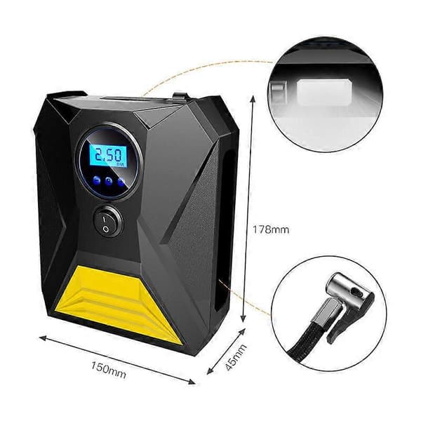 Bil Luftpump Bil med 12V Elektrisk Pump Portabel Däck Digital Display Förinställd Bil Luftpump