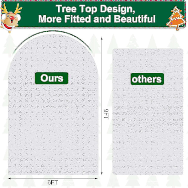 9 x 4 fot oppreist juletreoppbevaringspose - Justerbare juletreoppbevaringsdeksler - Vevd Kb
