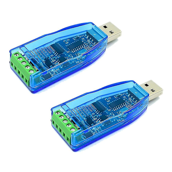 2Pcs USB to RS485 Converter Isolate Module Upgrade Industrial TVS ESD Protection CH340E Standard -4