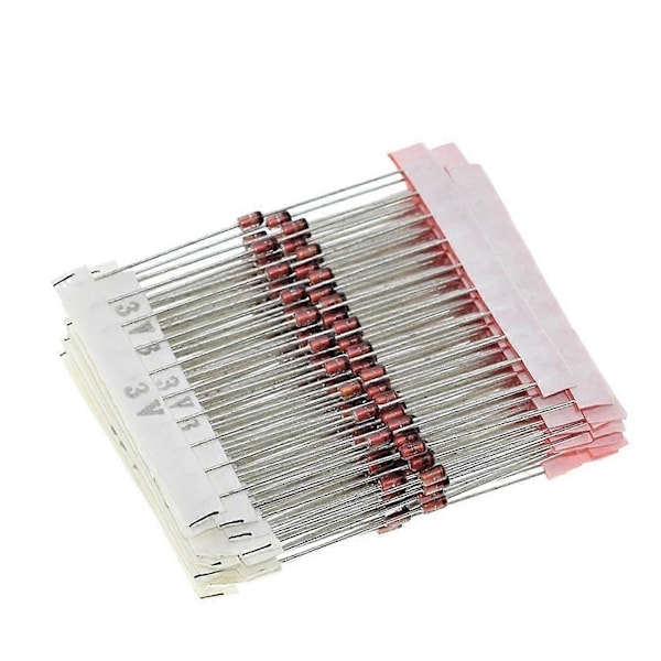 250 st 1W Zenerdiod Assorterad Kit 3V-33V, 25 Värden Assorterad Sortimentset, Elektronisk Komponent DIY Kit 1N47