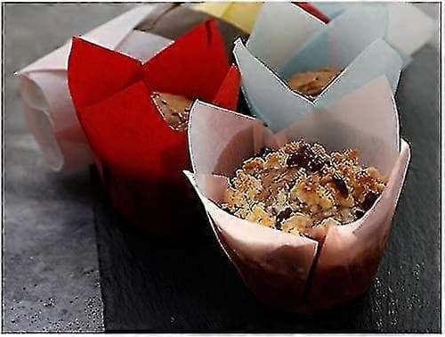 2023 - Cupcakeformer, 200 stk Tulip Cupcakeformer Bakekopper Papir Cupcake og Muffins