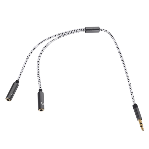 Rexlis (9,8 tommer) 3,5 mm Hovedtelefon Jack Splitter Adapter, Aux Stereo Øretelefoner Y Audio Split Ad