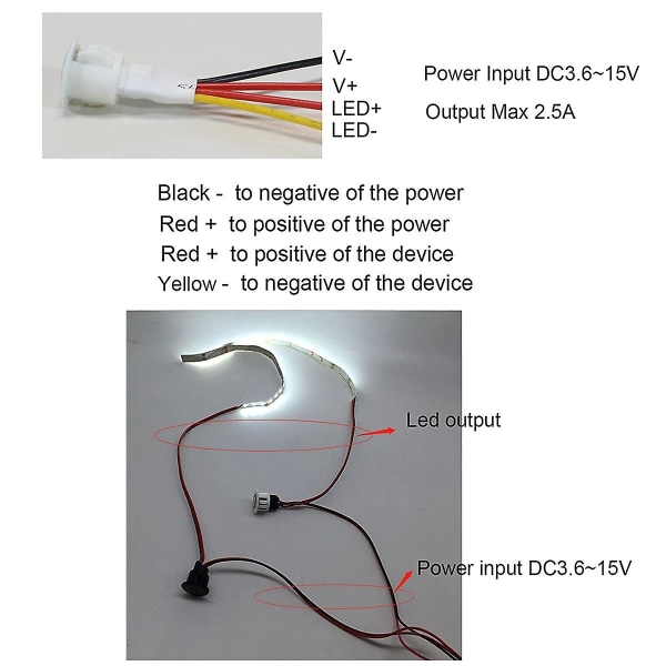 2 stk Berøringsdimmersbryter Dc3.7v 5v 12v Trinnløs Dimmerbryter Sensor For Led Lys, Rv, Skap, Wa