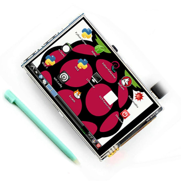 HD 3,5 tommer LCD Touch Screen med Stylus Pen til Raspberry Pi 3 Pi 2 Model B