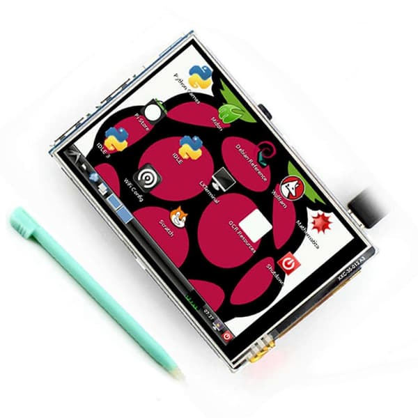 HD 3,5 tums LCD-pekskärm med styluspenna för Raspberry Pi 3 Pi 2 Modell B