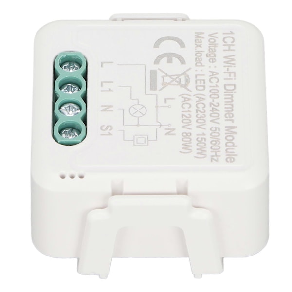WiFi Smart Dimmer Brytermodul Andre Vei Bryter Mobiltelefon APP Kontroll Kompatibel for GoogleWiFi