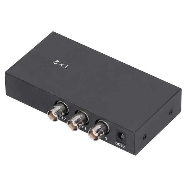 SDI Splitter Distributor Adapter 1 ind 2 ud 1080P Support SDHD3GSDI med LED-indikator 100240V (UK Stik)