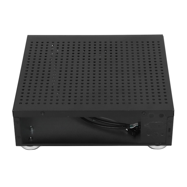 Kompakt Sort Mini HTPC Kabinet med Fremragende Varmeafledning til Hjemmevideo Computer