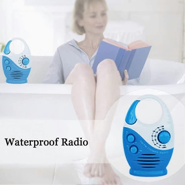 Vanntett Dusjradio Mini AM FM Justerbar