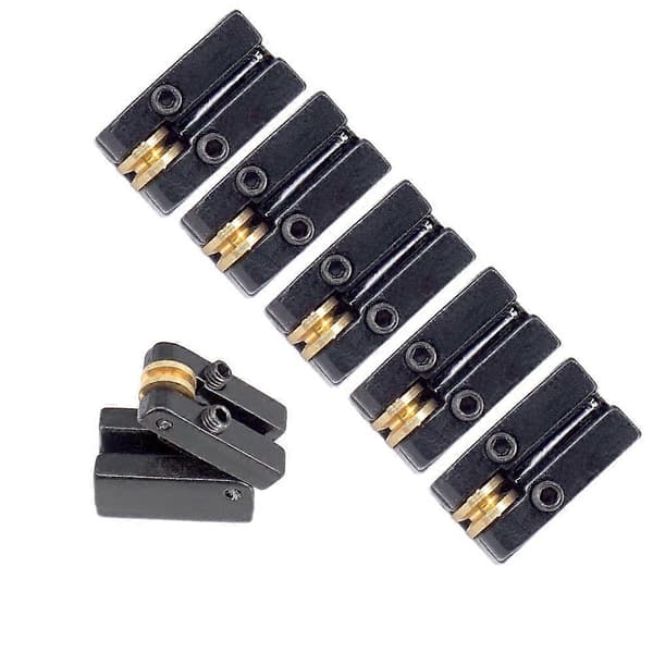 6 st/set Svarta Huvudlösa Gitarrbro Saddlar Gitarrbro Tillbehör Strängvals Saddlar