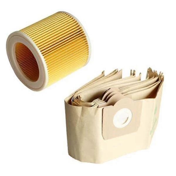5x Støvsugerposer 1x Filter til Karcher WD3 Premium Støvsuger