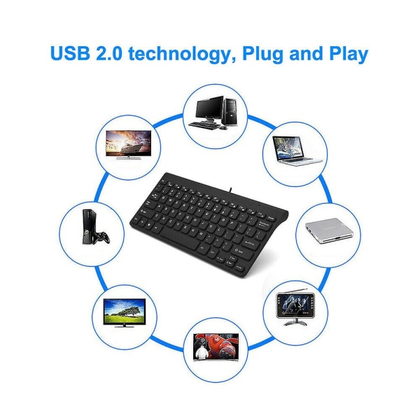 Ryra 2.4g USB Trådløst Tastatur 78 ABS Taster Ultra Tyndt Mini Tastatur  Bærbar Mini Tastatur