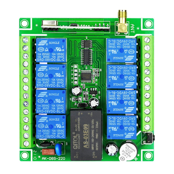 Industriell fjärrkontrollbrytare Radiokontroll 8 kanaler Ac220v-380v
