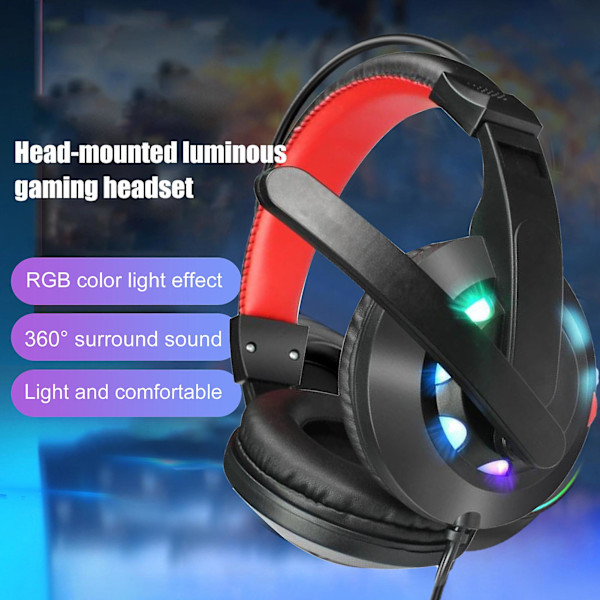 A65 Trådbundna Luminous Mini Spelhörlurar för Dator