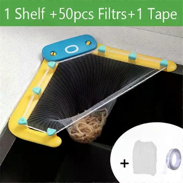 1/2/4 STK Foldbart Afløbsstativ Engangs Affaldspose Anti-tilstopning Vask Afløbshuller Affaldsfilter Mesh Affaldspose Til Køkken Style C