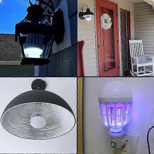 Kodin hyttysentappaja LED-lamppu 2-in-1 valo hyönteisansa Zapper-lamppu E27