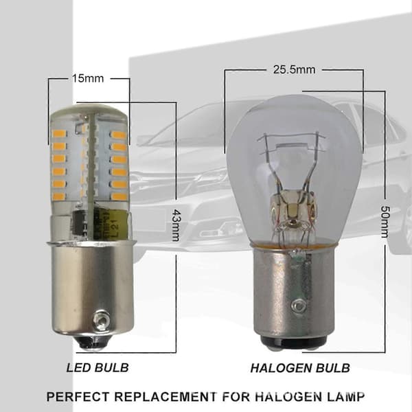 Ba15s Bil Bremslys Pære 3000K Høj Lysstyrke Bay15d Led Lampe 12v til de fleste Biler