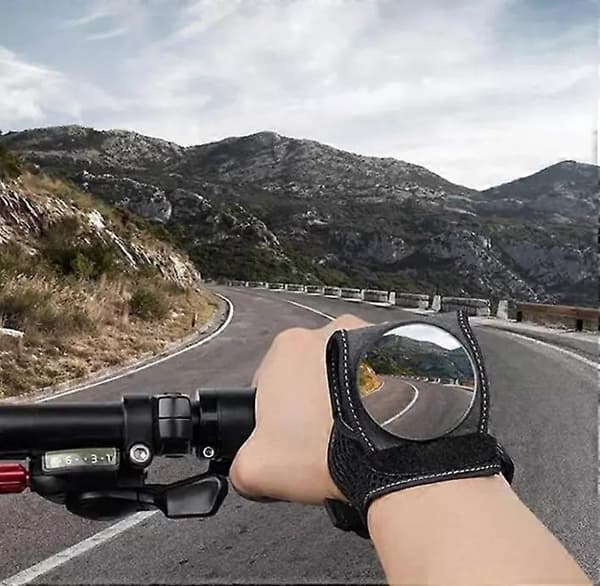 Cykelsikkerhedsbakspejl til håndled, bærbar cykelhåndled, justerbart 360° cykelspejl