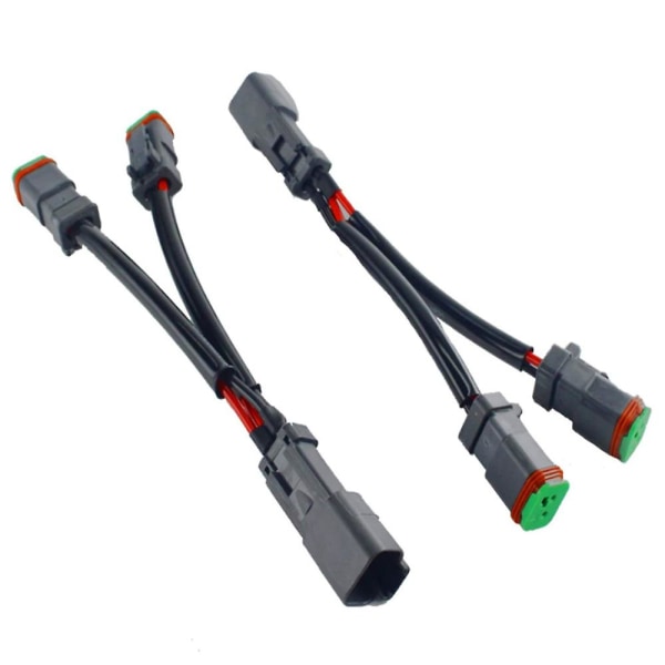 Y-type ledninger Deutsch Dt Dtp 2-benet sokkeladapter til Led Pod arbejdslys Eftermonteringsstik Ledningsføring