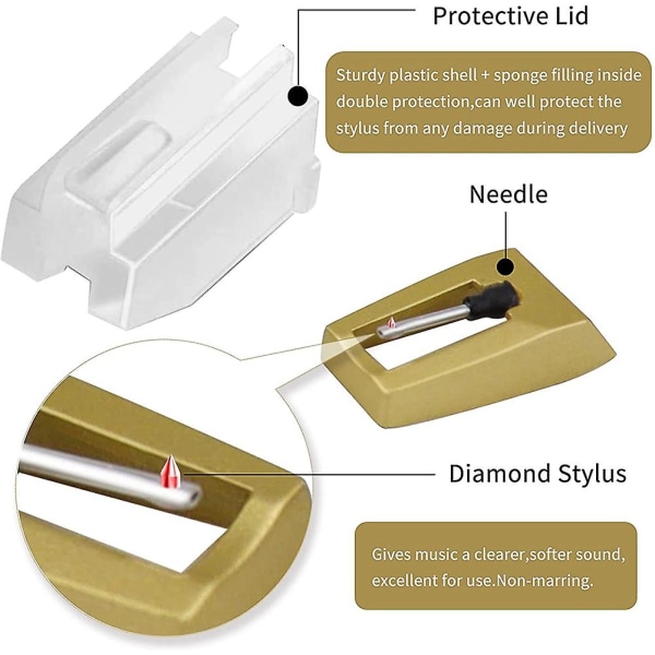 Platepiller-nål, Oppgradert Platepiller-kassett med Diamant-nålespiss for ,, Ion