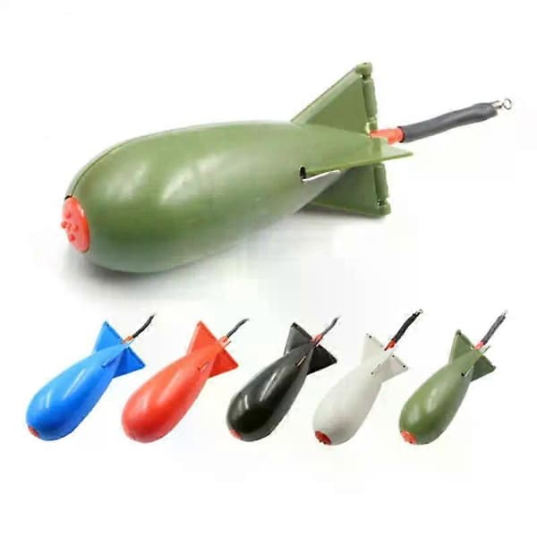 Karpefiskeri Store Raketter Bombe Fiskegrej Foderautomater Pille Raket Foder Float Agnholder Maker Grej Tilbehør 3 Størrelser S White