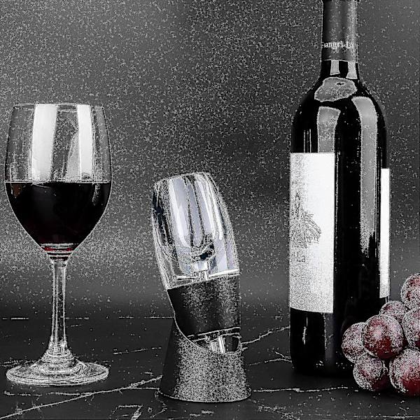 Vinlufter Vinkaraffelstativ, Premium Vinkaraffel