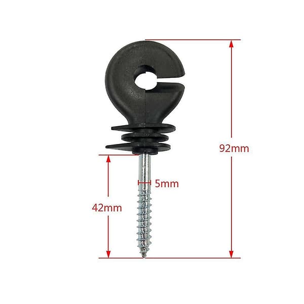 Skrue Ring Isolator, 50 Stykker/sett Svart Skrue Ring Isolator For Elektrisk Gjerde Trestolpe Tilbehør Solbeskyttelse, Regnbeskyttelse