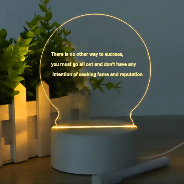 Valoisa Akryylimerkki Levy Led-Valaistu Akryyli Kuiva Pyyhkäisy Levy Usb-Virralla