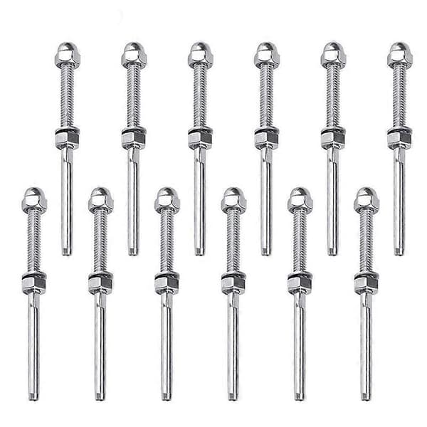12-pakksgjengede terminalstuder 316 rustfritt stål marine klasse stud end fitting terminal for 3/16