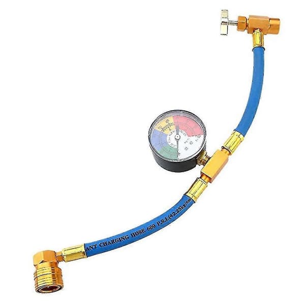 Auto Aircondition Ac R134a Kølemiddel Påfyldning 20cm+20cm Slange Måler(hy)