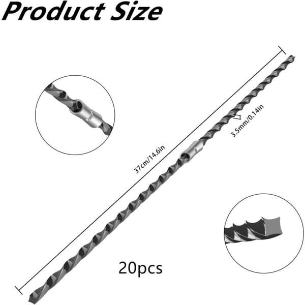 Bosch F016800431 Förpackning med 20 ersättningstråd för AFS 23-37 röjsågar (37 x 3,5 mm)