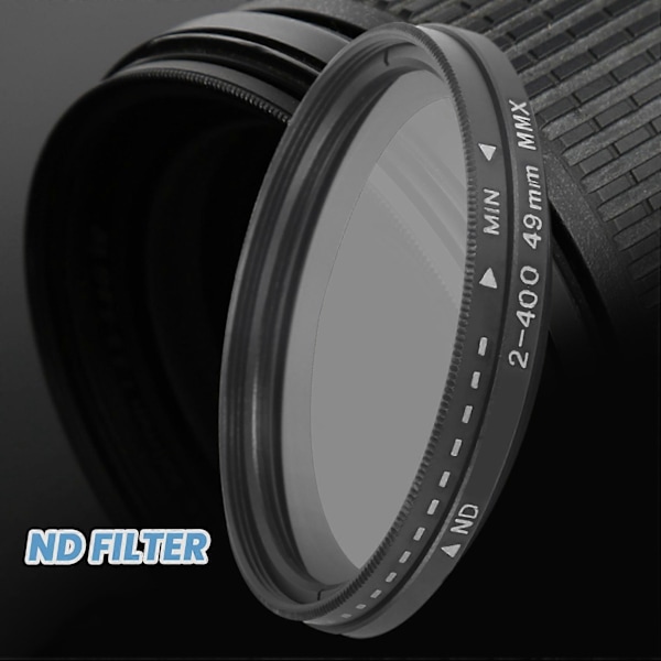 ND2-400 Neutral Density Fader Variabel ND Filter Justerbar 49mm Filter til Kameraobjektiv