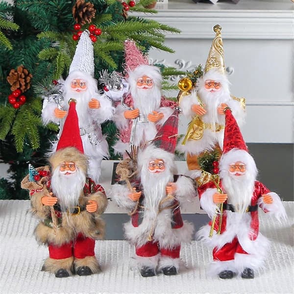 Julenisse Julerstatuer Stående Julenissebilde Julepynt Hjemmedekor A