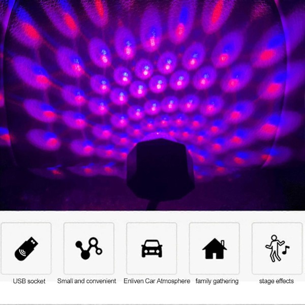 USB-tähtiprojektori yövalo LED-äänikäyttöinen säädettävä 360 asteen kierto Romanttinen kannettava autoon ja kotiin (TYPE-C)